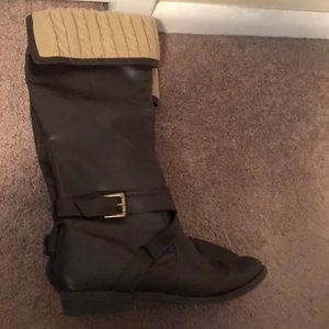 Tall brown boots
